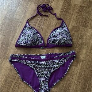 Converse Purple and White Floral Bikini